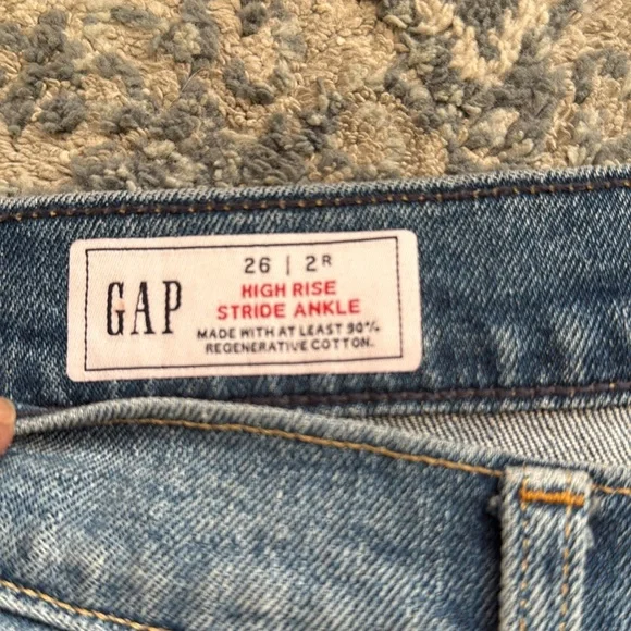 Gap High Rise Stride Wide-Leg Ankle Jeans Size 26/2R - Picture 6 of 10